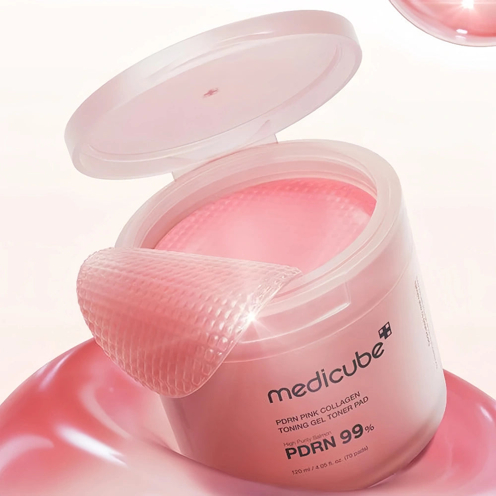 MEDICUBE PDRN Pink Collagen Toning Gel Toner Pad 70ea