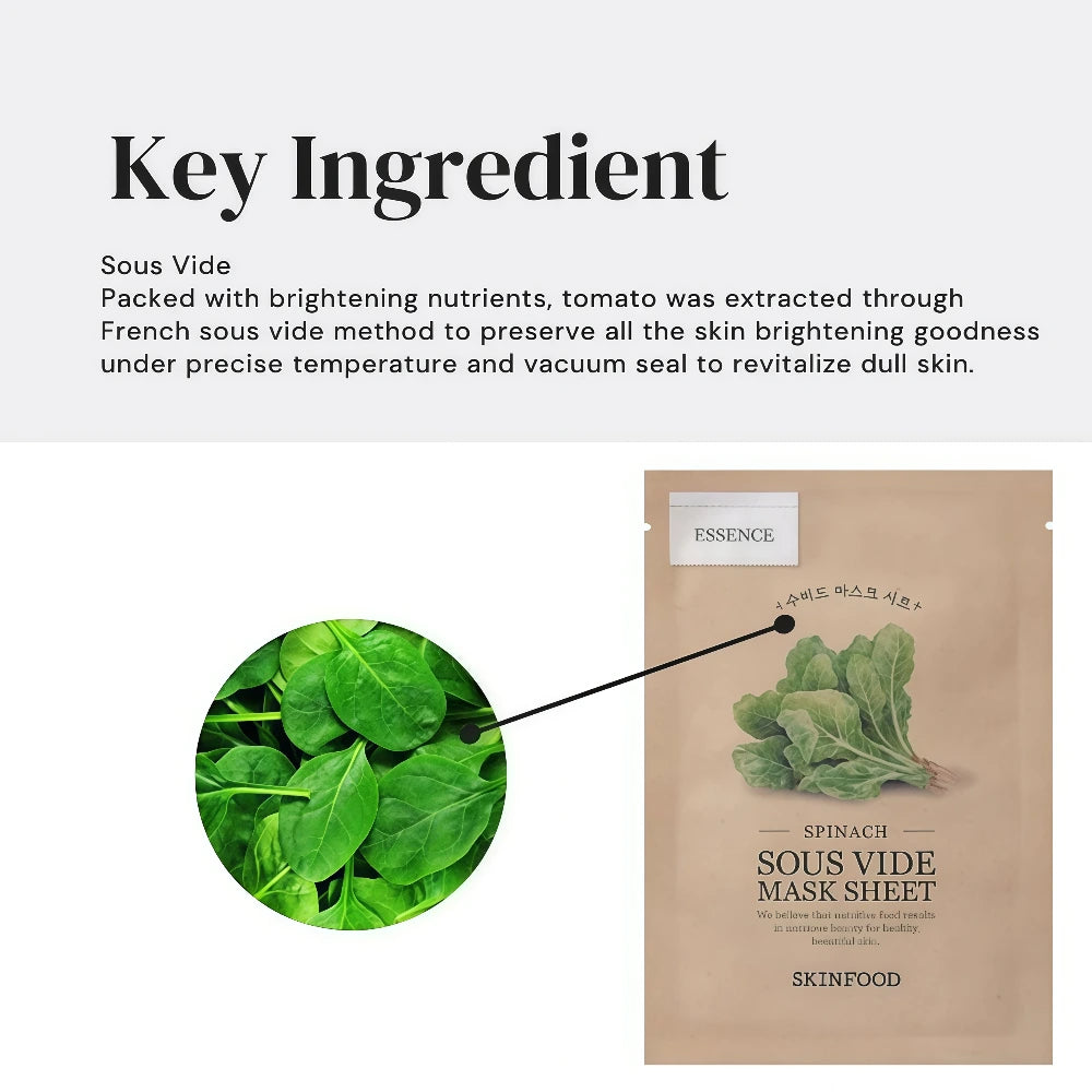SKINFOOD Spinach Sous Vide Mask Sheet (10)
