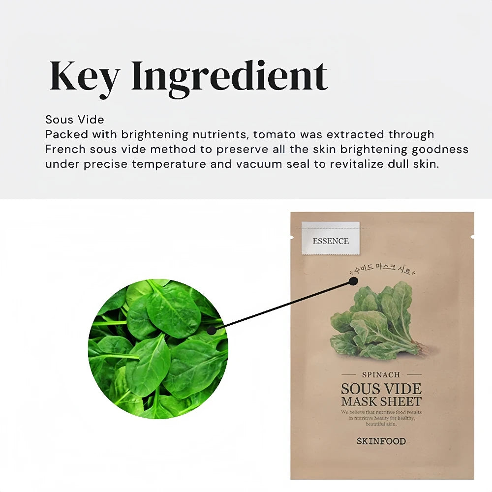 SKINFOOD Spinach Sous Vide Mask Sheet (1)