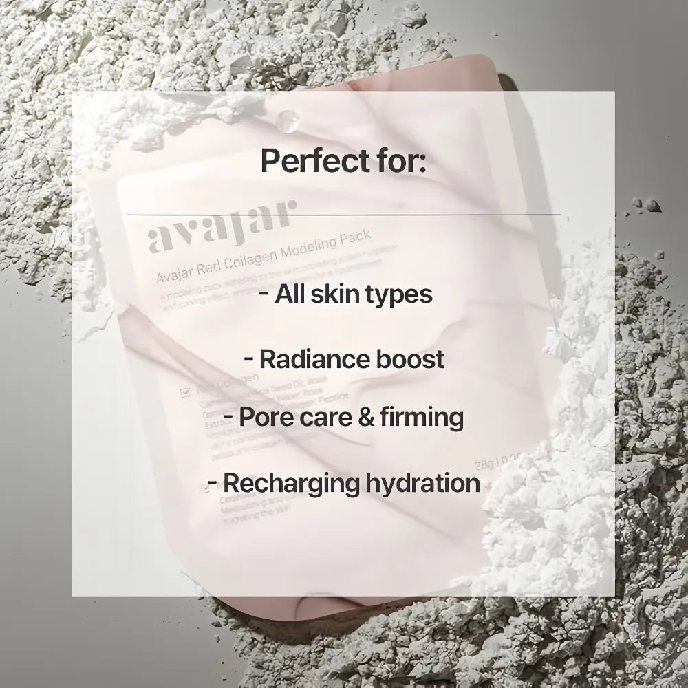 AVAJAR Rose Camellia Collagen Modeling Mask 28g