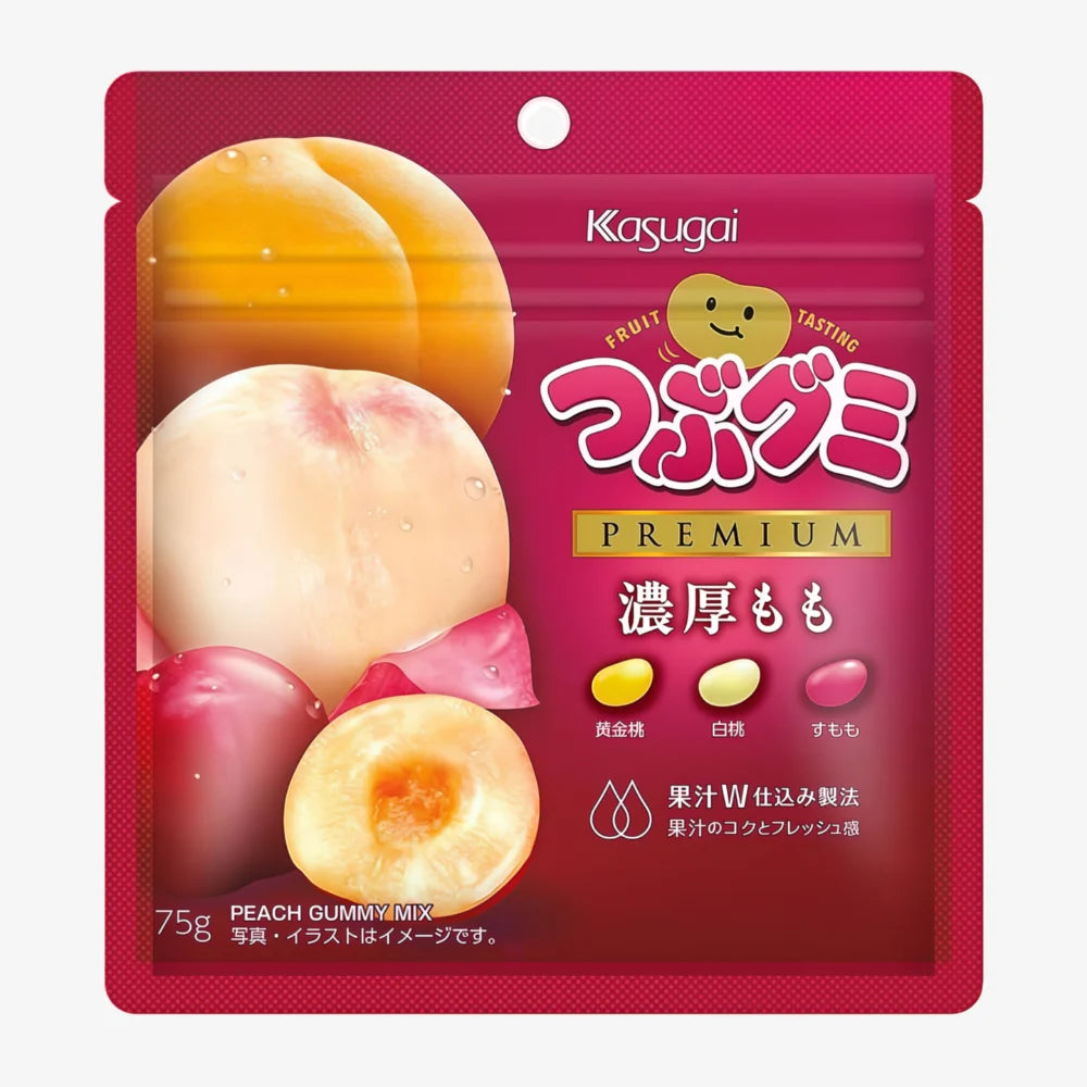 KASUGAI Jelly Bean Rich Peach Gummy 75g