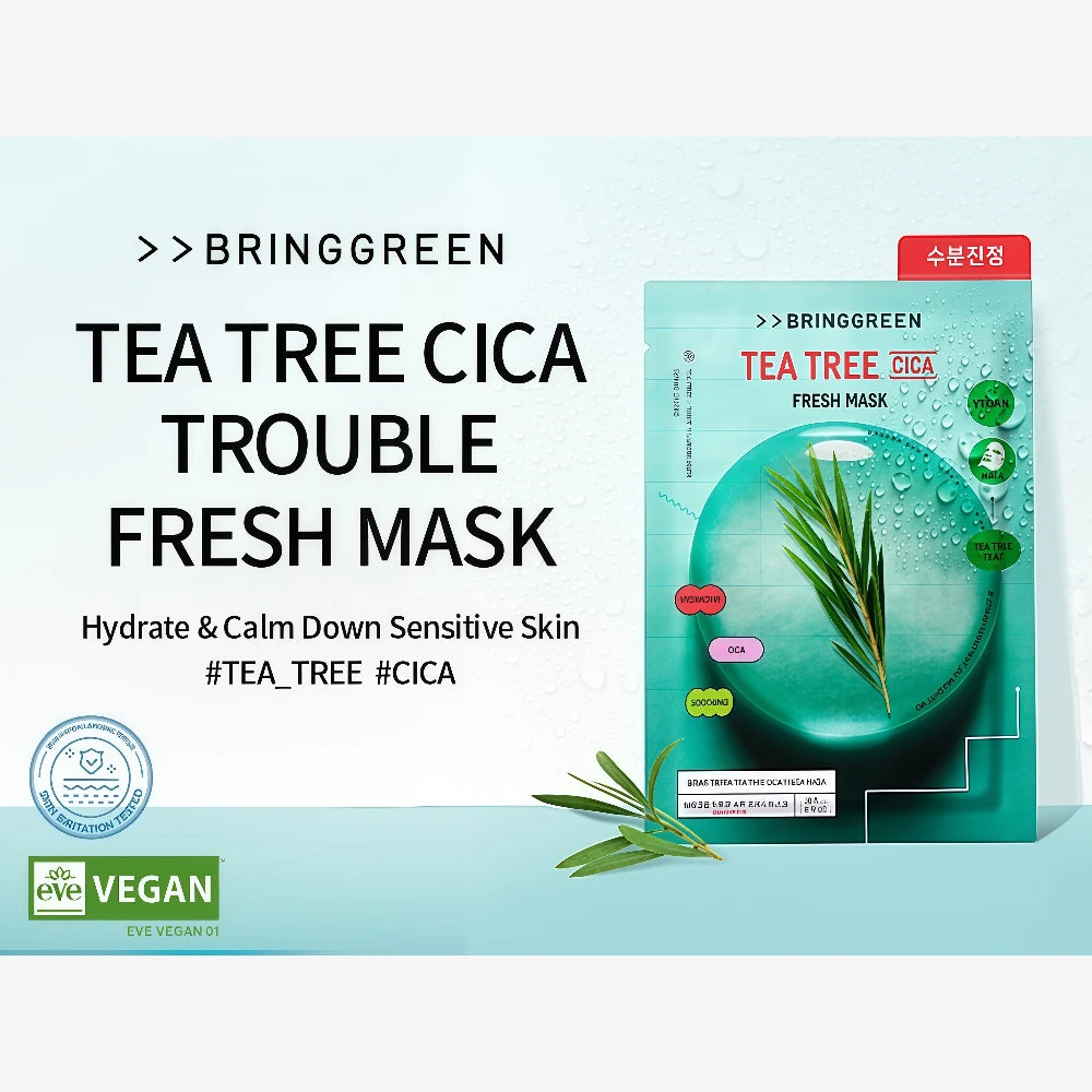 BRING GREEN Tea Tree CIca Fresh Mask 1pc