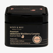 MARY & MAY Premium Idebenone Blackberry Complex Essence Mask 20pcs