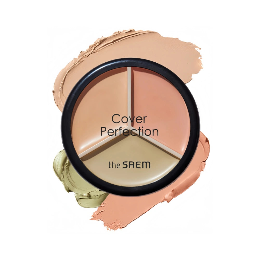THE SAEM Cover Perfection Triple Pot Concealer Set 03 Correct Up Beige