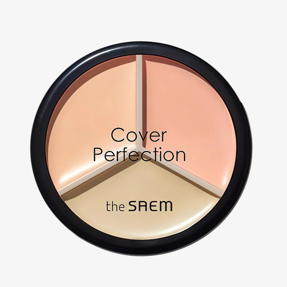 THE SAEM Cover Perfection Triple Pot Concealer Set 03 Correct Up Beige
