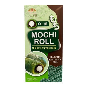 Yi Xi Food Q3 Mochi Roll - Matcha Red Bean  Flavor 5.3oz (150g)