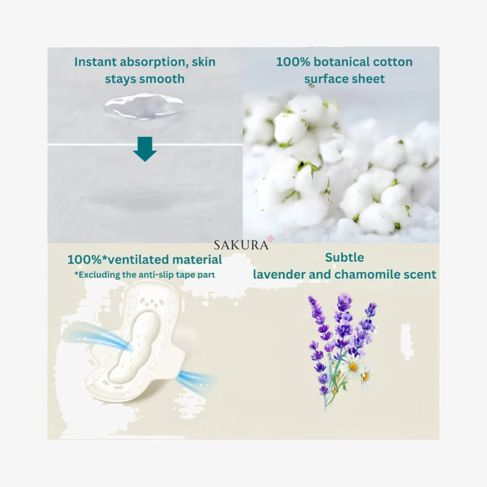 KAO LAURIER Botanical Cotton Sanitary Unscented 25cm 14pcs