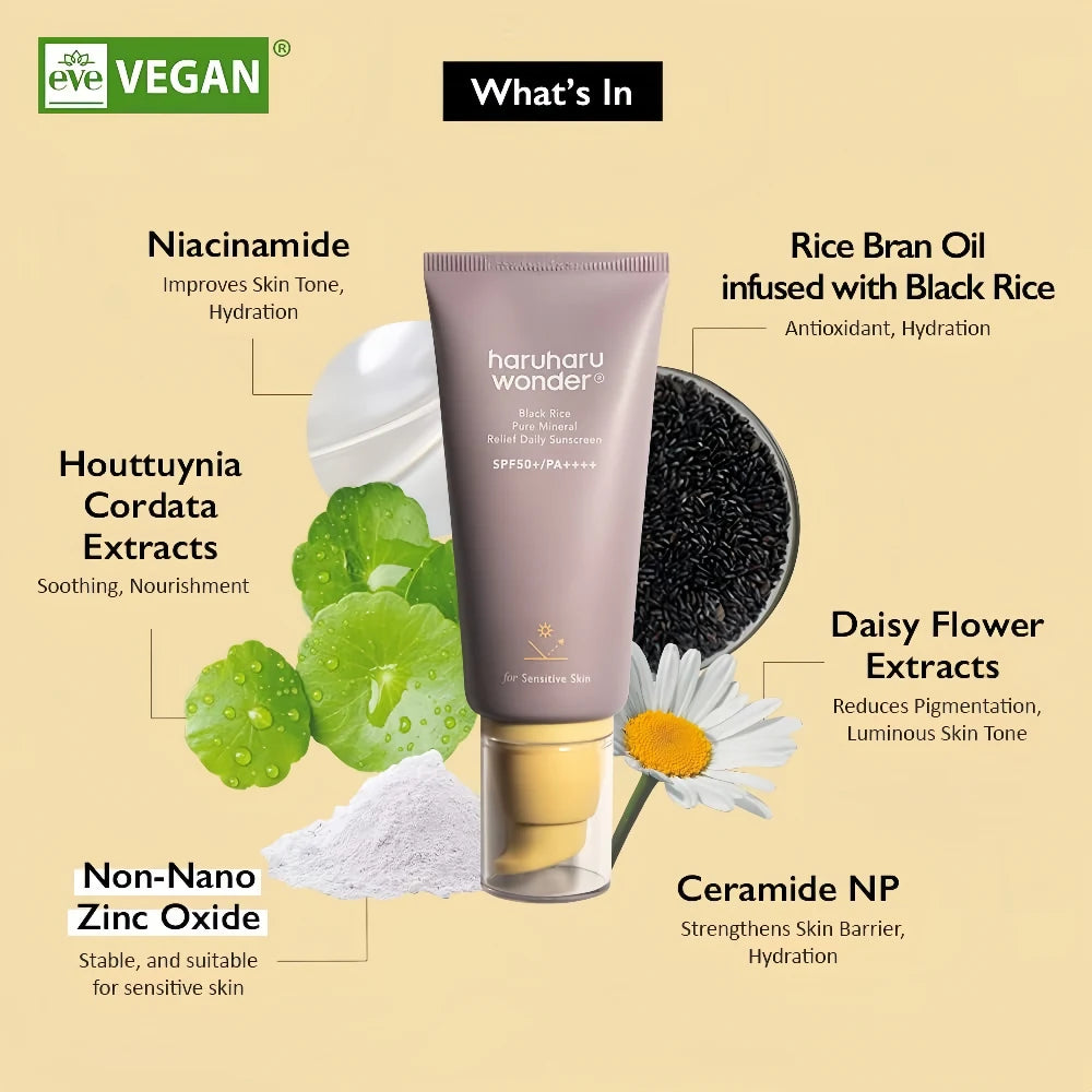 HARUHARU WONDER Black Rice Pure Mineral Relief Daily Sunscreen