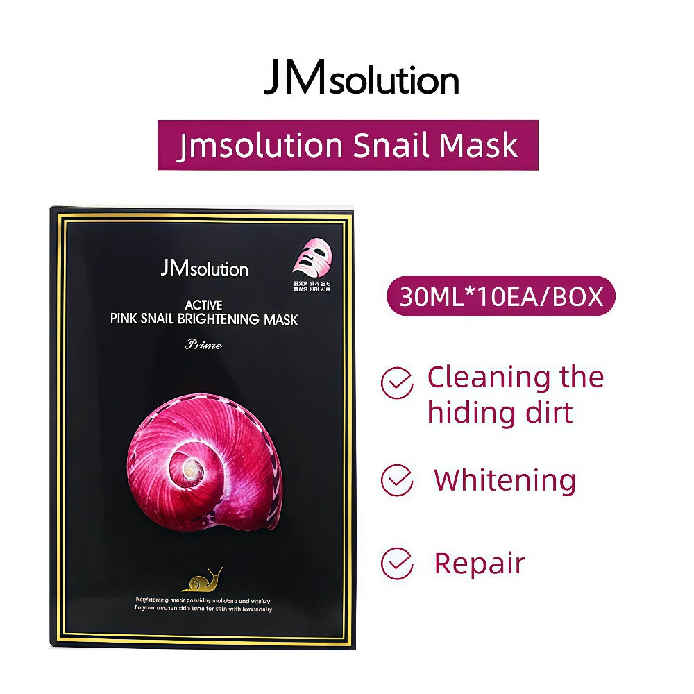 JM SOLUTION Active Pink Snail Brightening Mask 10pcs
