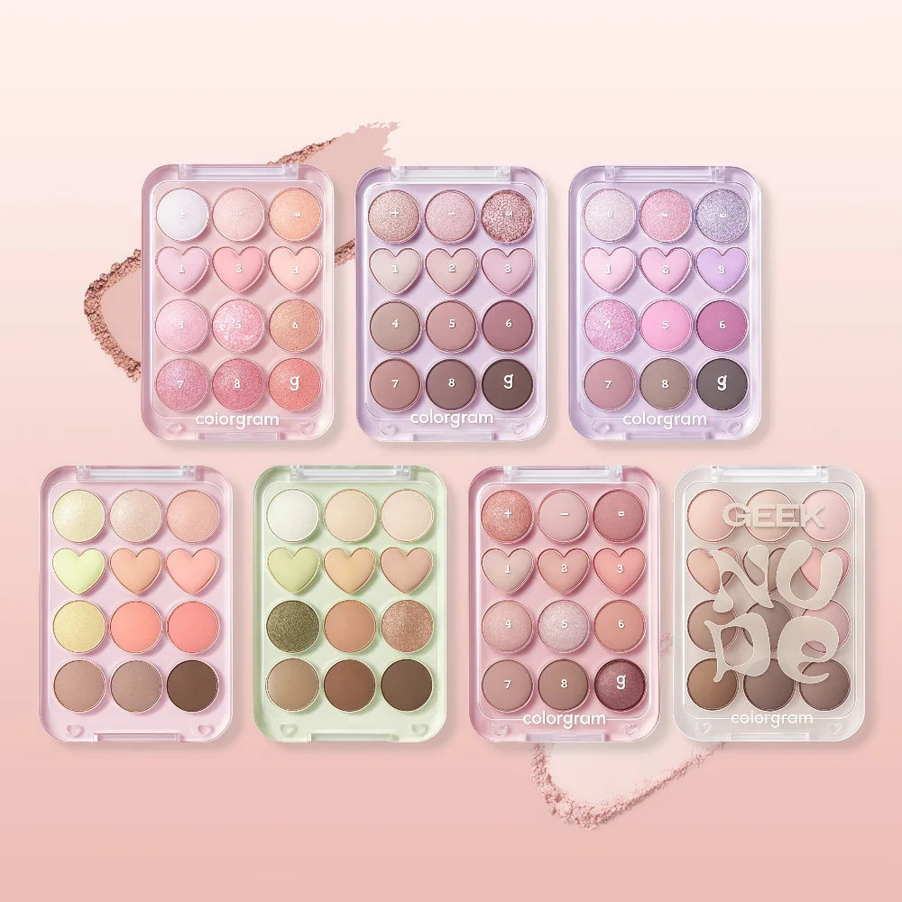 COLORGRAM Pin Point Eyeshadow Palette 01 Peach & Coral