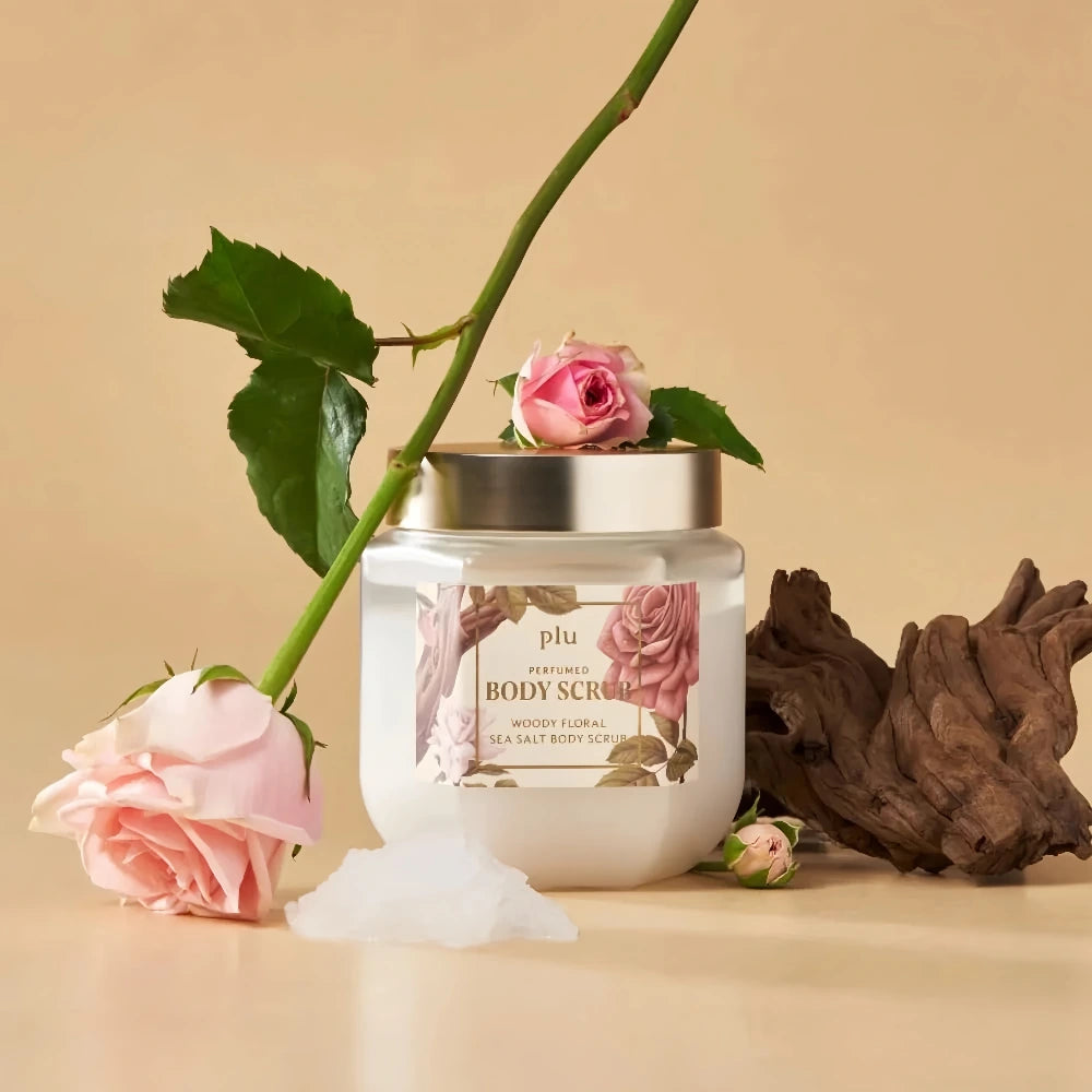 PLU Perfumed Sea Salt Body Scrub Woody Floral 500g