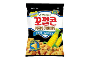 LOTTE, SNACK POPPING CORN CHIPS SWEET&SPICY 144g