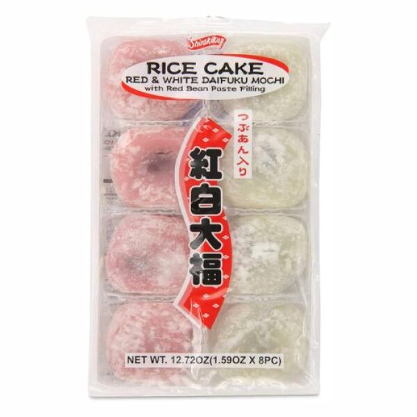 Shirakiku Daifuku Red & White Mochi Rice Cake 360g