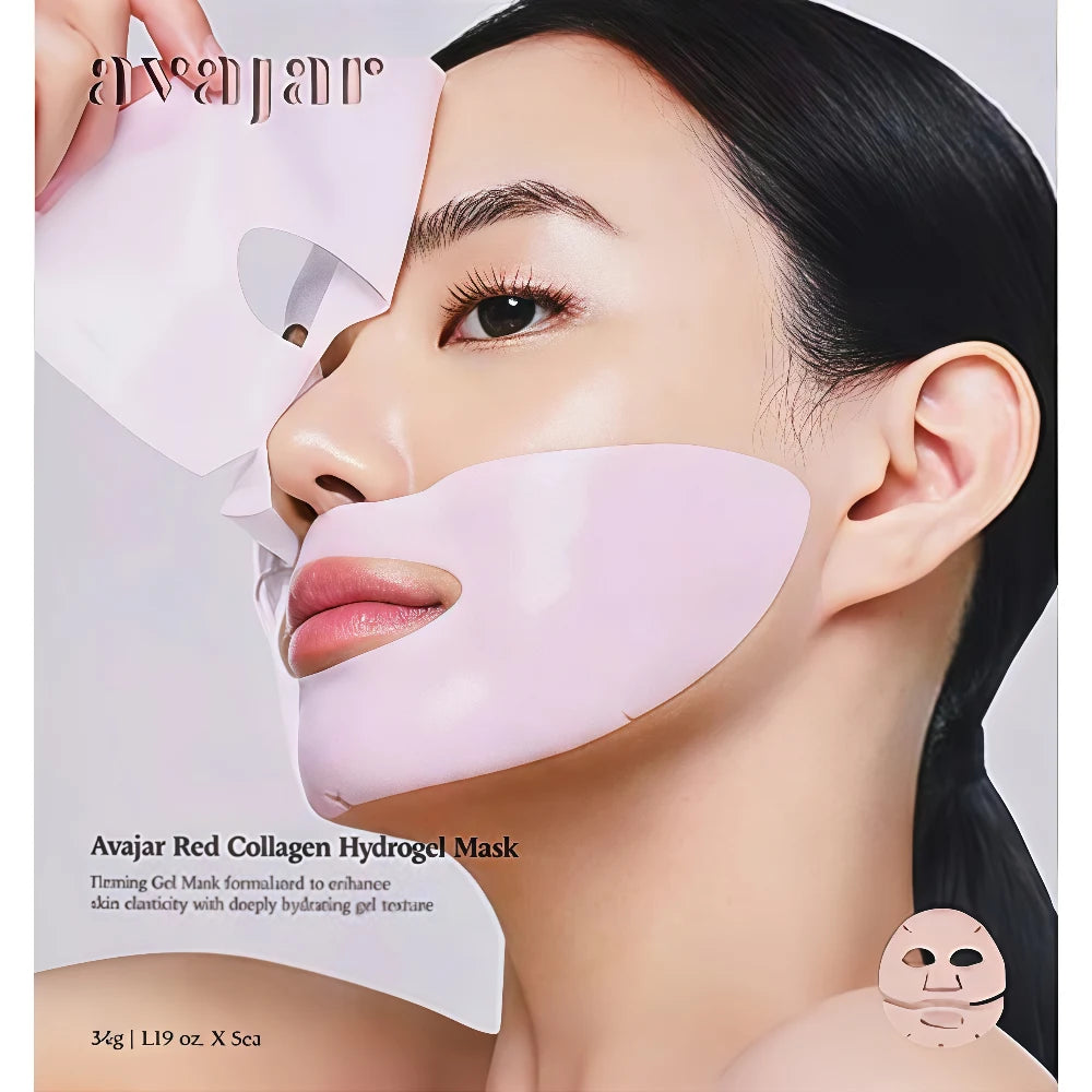 AVAJAR Red Collagen Oxygen Sugar Dual-Antioxidant Hydrogel Mask 1pc