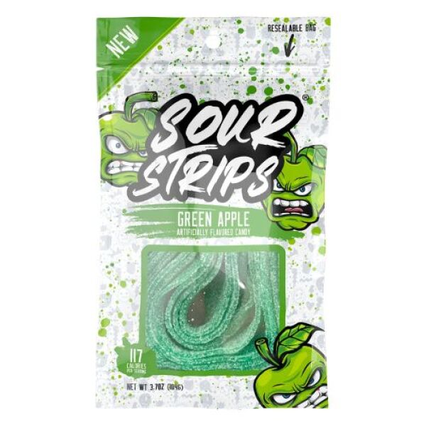 Sour Strips Green Apple Flavoured 96g