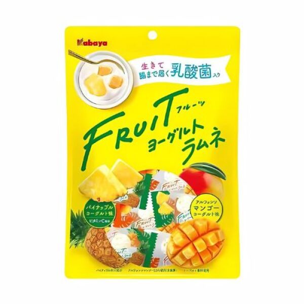 Kabaya Fruit Yogurt Ramune Pine & Mango 58g