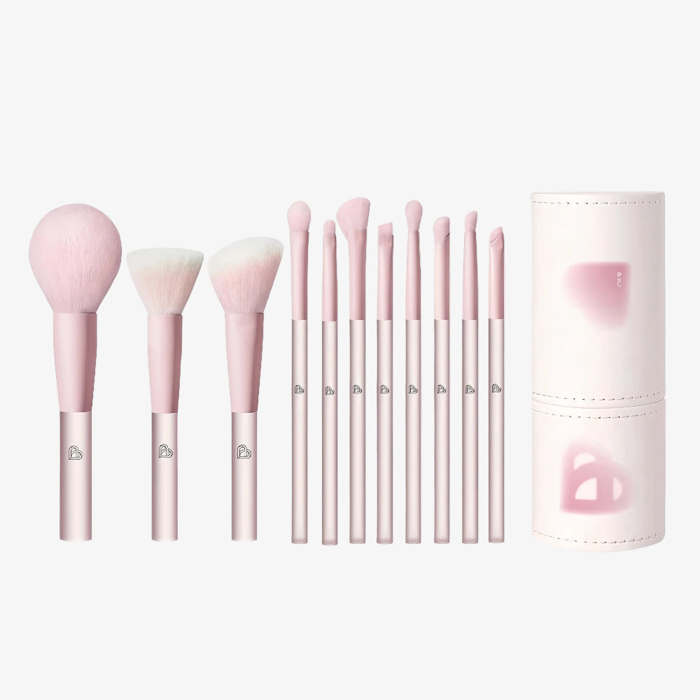 BLJ Semi Sugar Peach Eye Brush Pouch Set Pink 11pcs