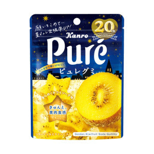 Kanro Pure Gummy Candy (Sparkling Kiwi Soda Flavor) 52g