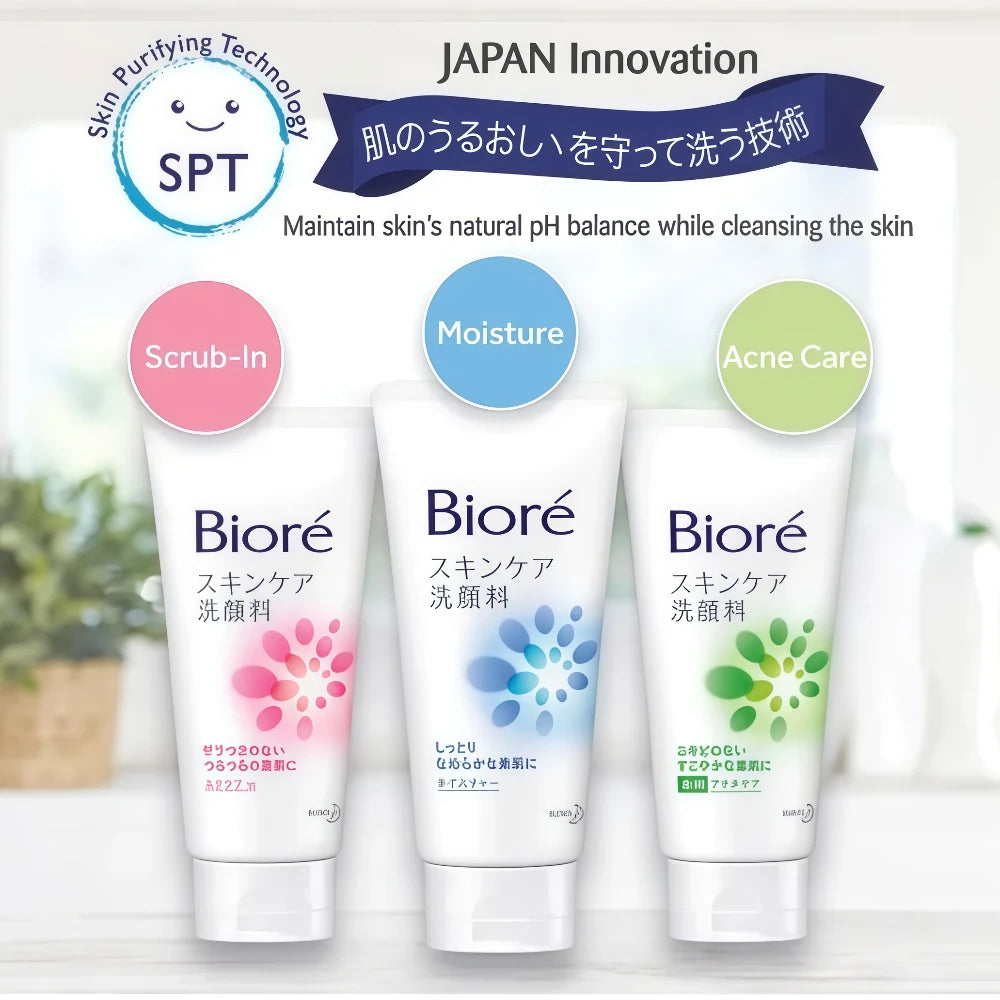 Biore Facial Cleansing Foam Scrub-In 130g