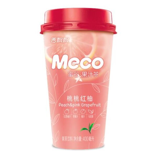 Xiang Piao Piao Meco Fruit Tea Peach & Pink Grapefruit Flavor 400 ml