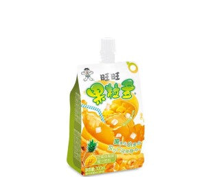Want Want Fruit Juice With Nata De Coco Mango & Pineapple Flavour 300ml