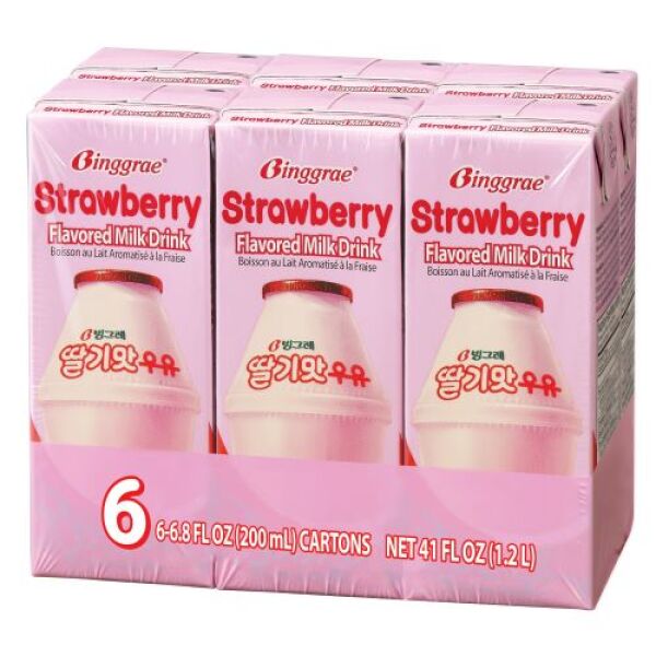 BINGGRAE Strawberry Milk*6