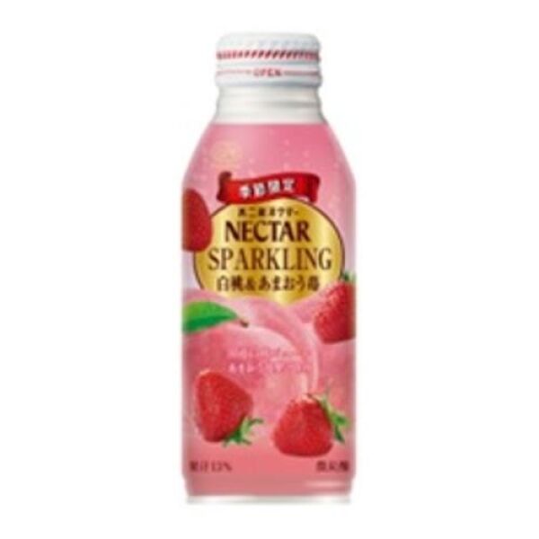 FUJIYA Nectar Sparkling Peach Strawberry Juice 380ml
