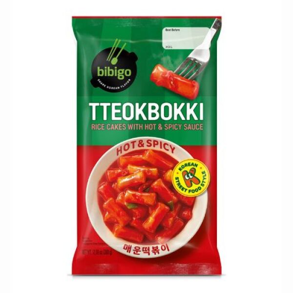 CJ BIBIGO "TTEOKBOKKI" Rice cake with Hot&Spicy Sauce 360G