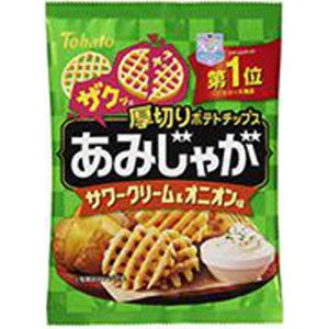 TOHATO Onion flavored thick-cut potato chips 58g