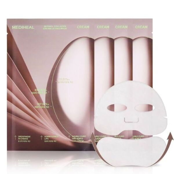 MEDIHEAL Retinol Collagen Cream Lifting Mask 4pcs