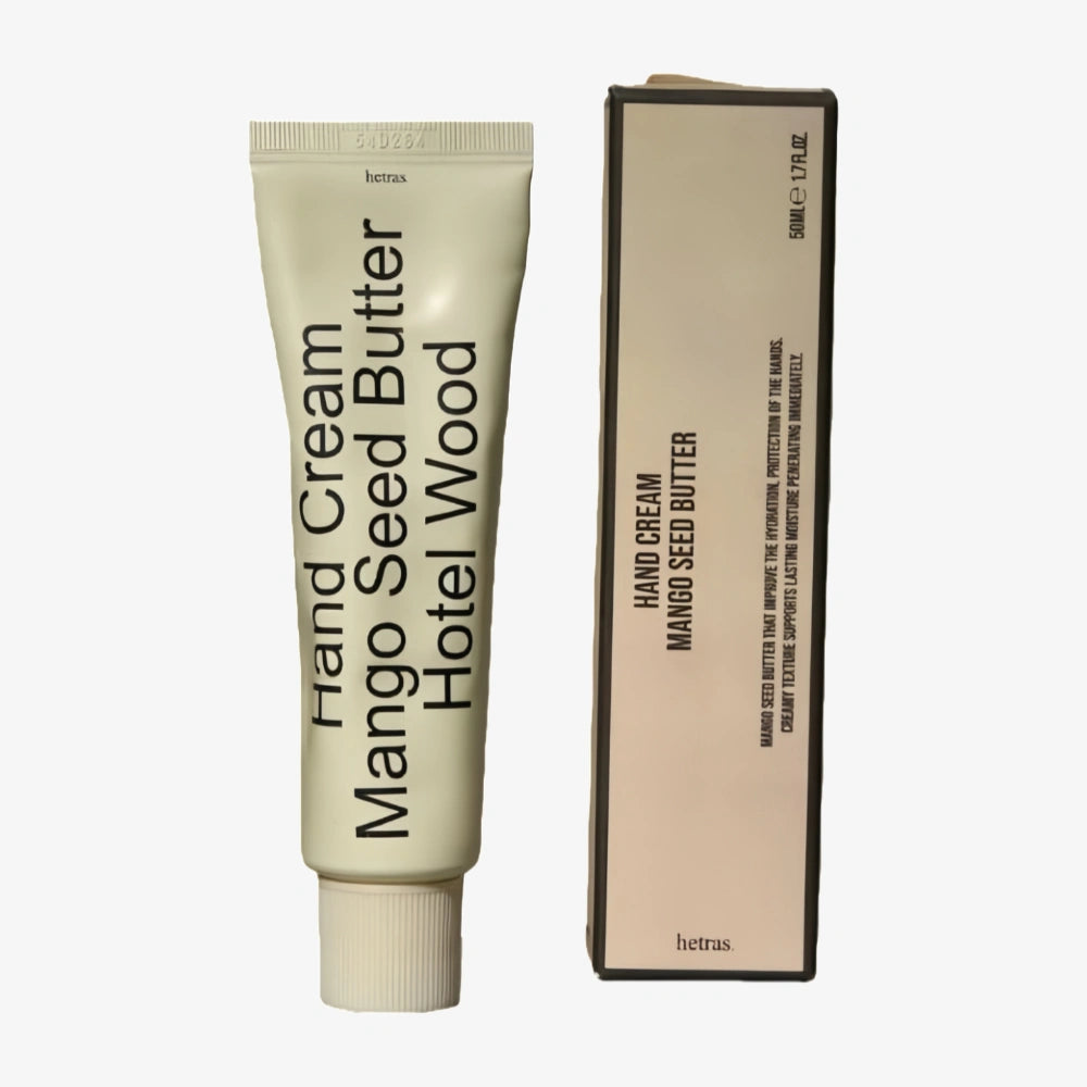 HETRAS Perfumed Mango Seed Butter Hand Cream Hotel Wood 50ml