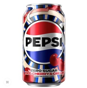 Pepsi Wild Cherry and Cream Zero Sugar 355ml