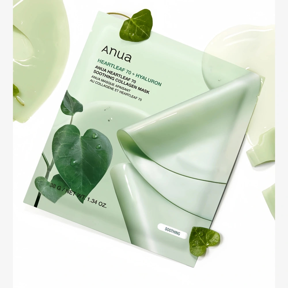 Anua Heartleaf 70 Soothing Collagen Mask - 1 BOX / 4 PCS