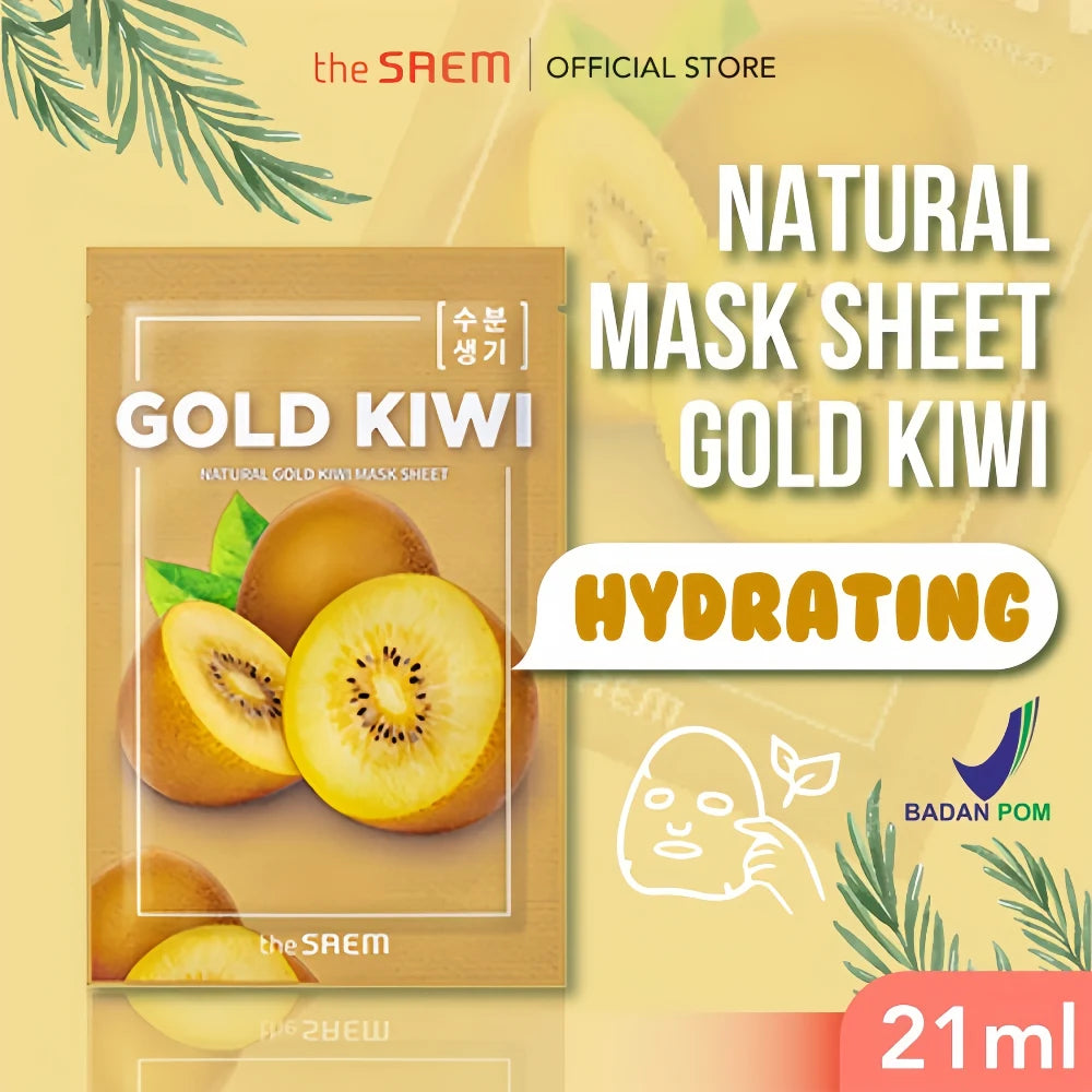 THE SAEM Natural Gold Kiwi Mask Sheet