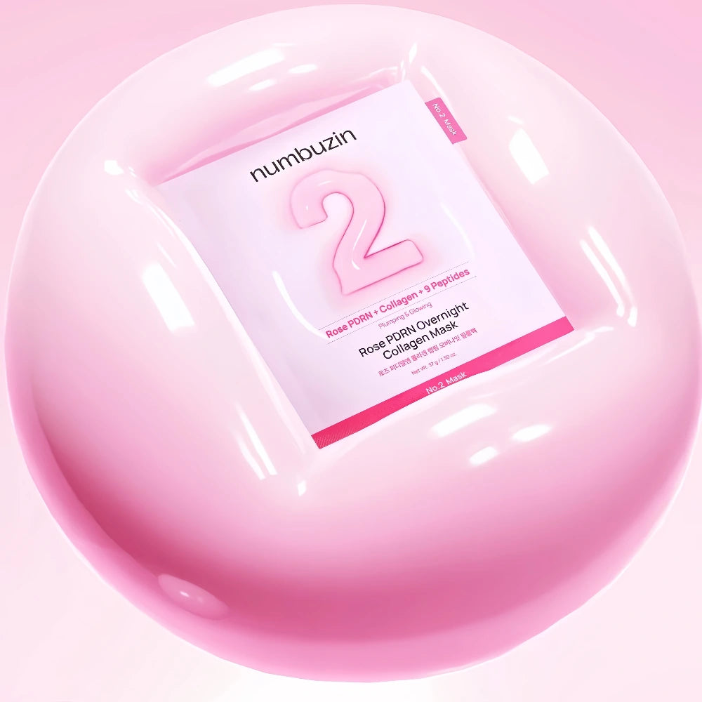 Numbuzin No.2 Rose PDRN Collagen Mask (4 sheets)