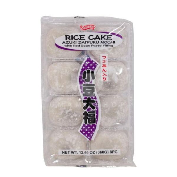 Shirakiku Daifuku Red Bean (White Mochi) Rice Cake 360g