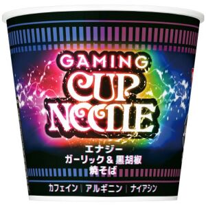 Nissin Gaming Cup Noodle Energy Garlic & Black Pepper Yakisoba 85g