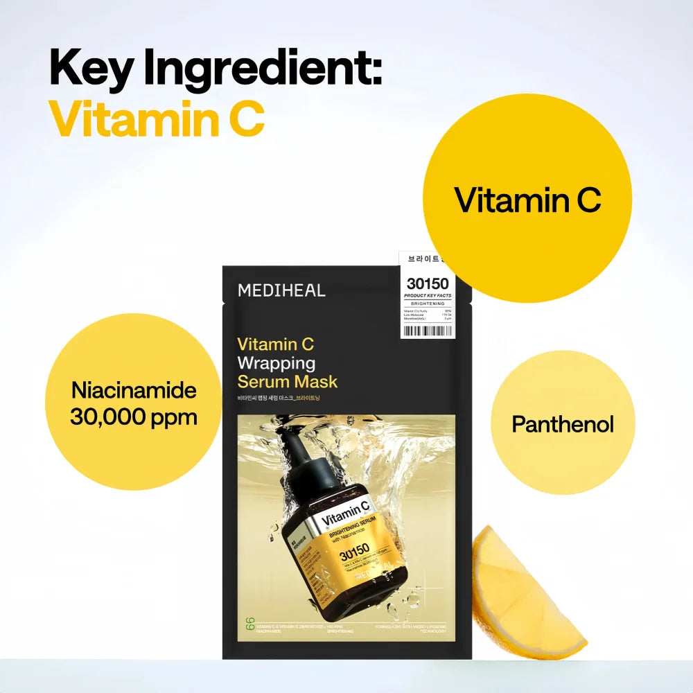MEDIHEAL Vitamin C Wrapping Serum Mask (10)