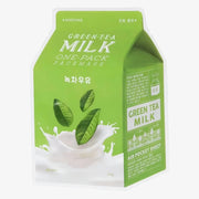 Masque en tissu au lait APIEU et thé vert (1 pièce)