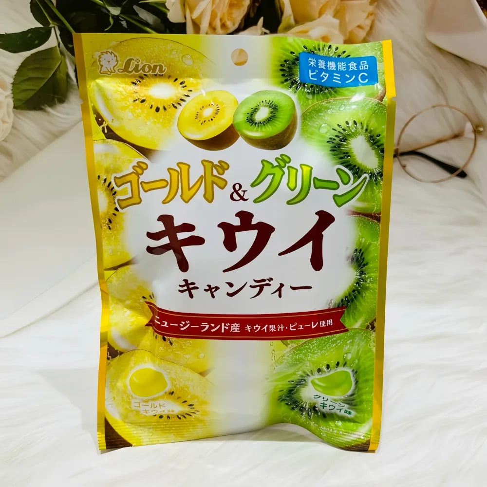LION Confectionery Gold & Green Kiwi Candy 71g