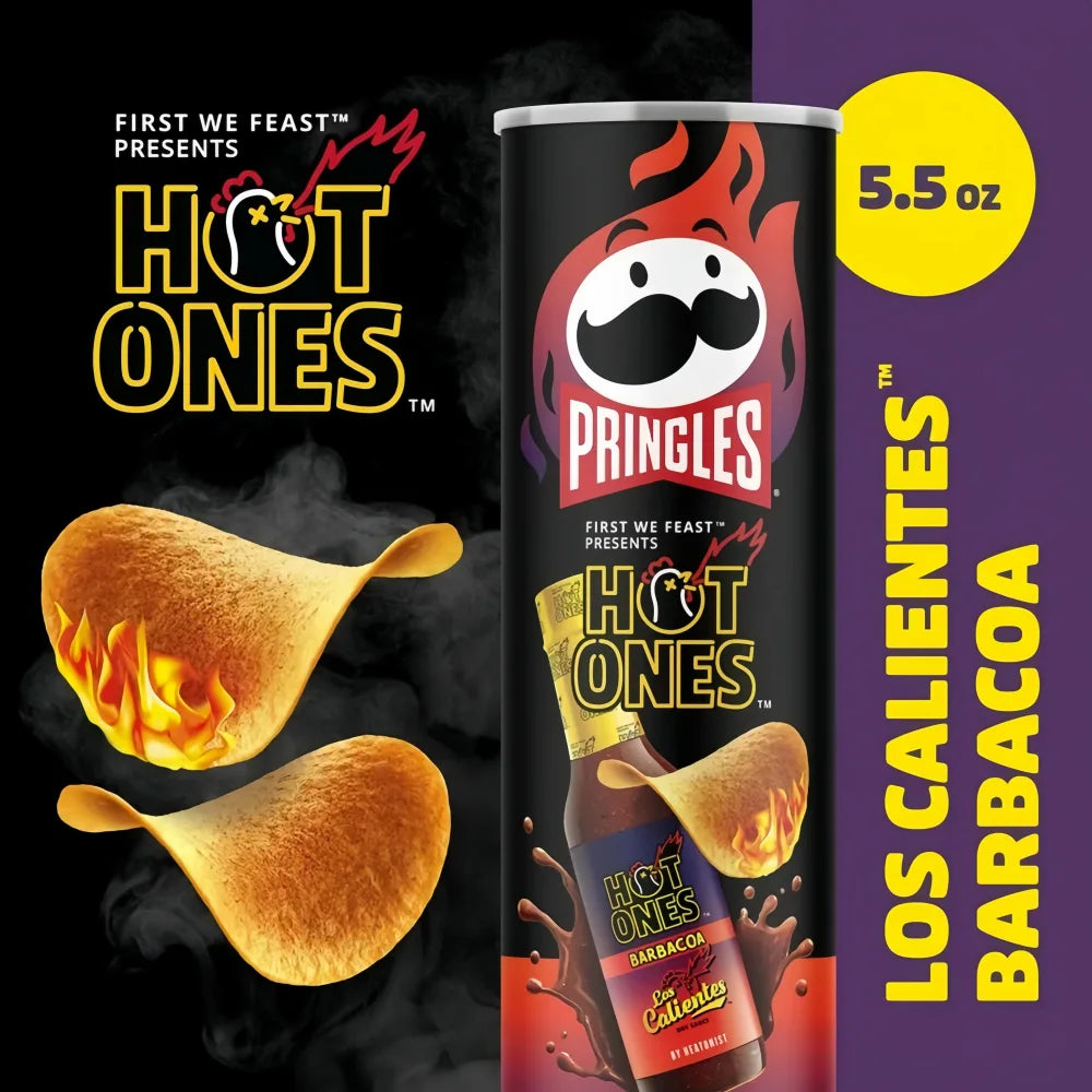 PRINGLES Hot Ones Barbacoa 156g