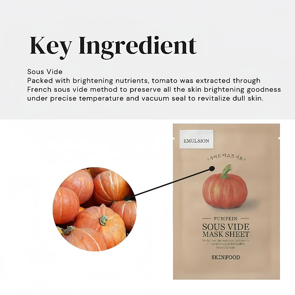 SKINFOOD Pumpkin Sous Vide Mask Sheet (1)