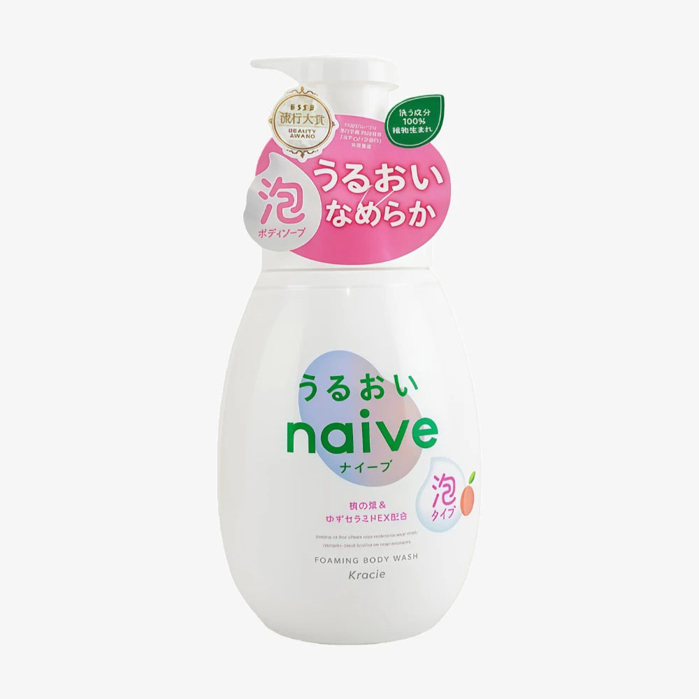 KRACIE Naive Foaming Body Wash Moist 600ml