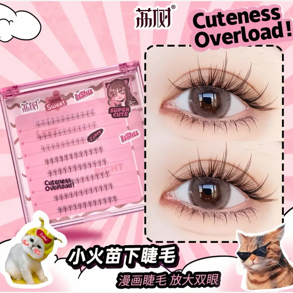 LISHU Manga Under Eye False Eyelashes Tiny Flames