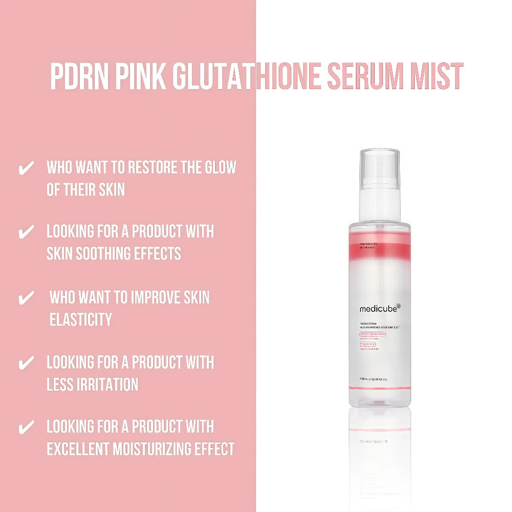 Medicube PDRN Brume Sérum Glutathion Rose 100 ml