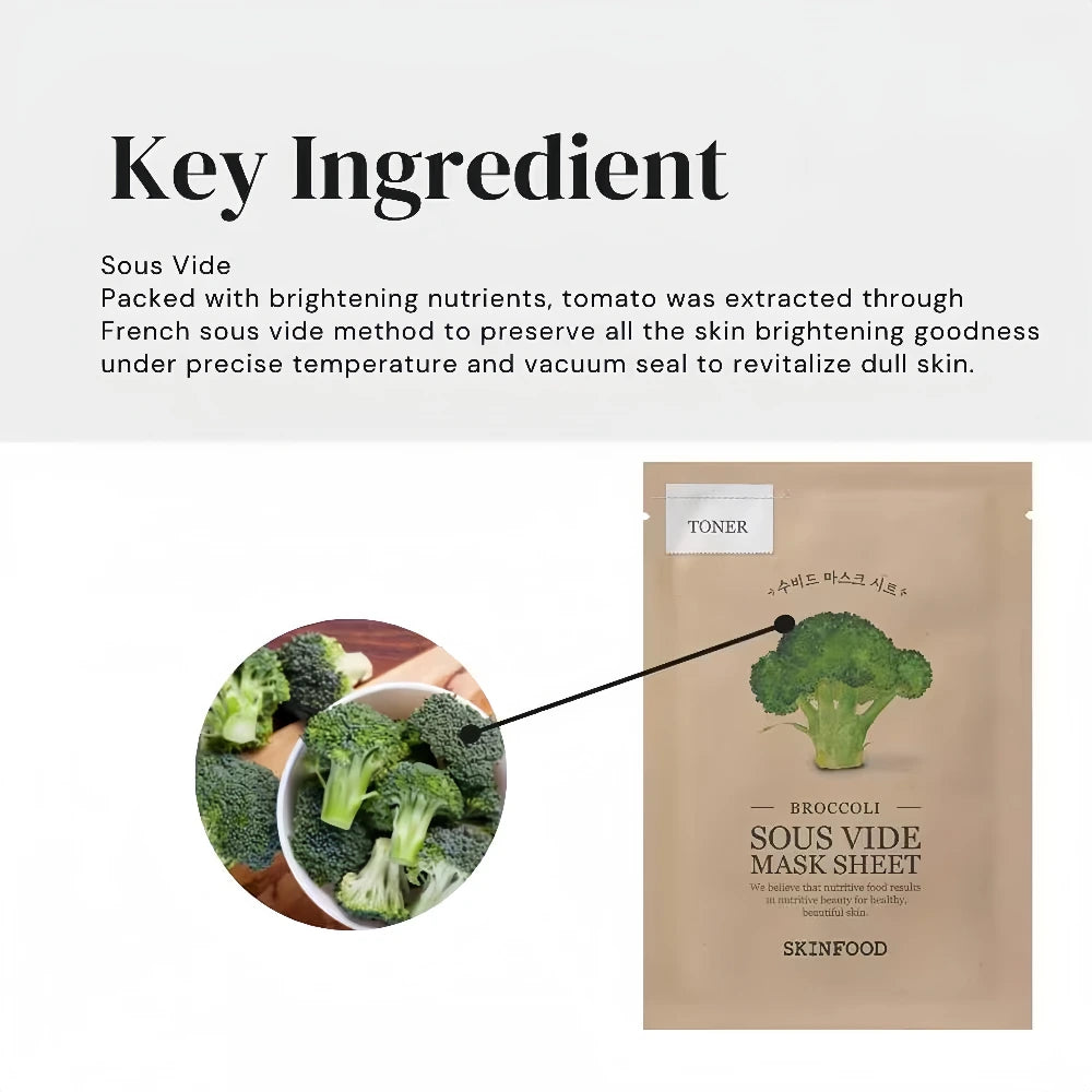 SKINFOOD Broccoli Sous Vide Mask Sheet (10)