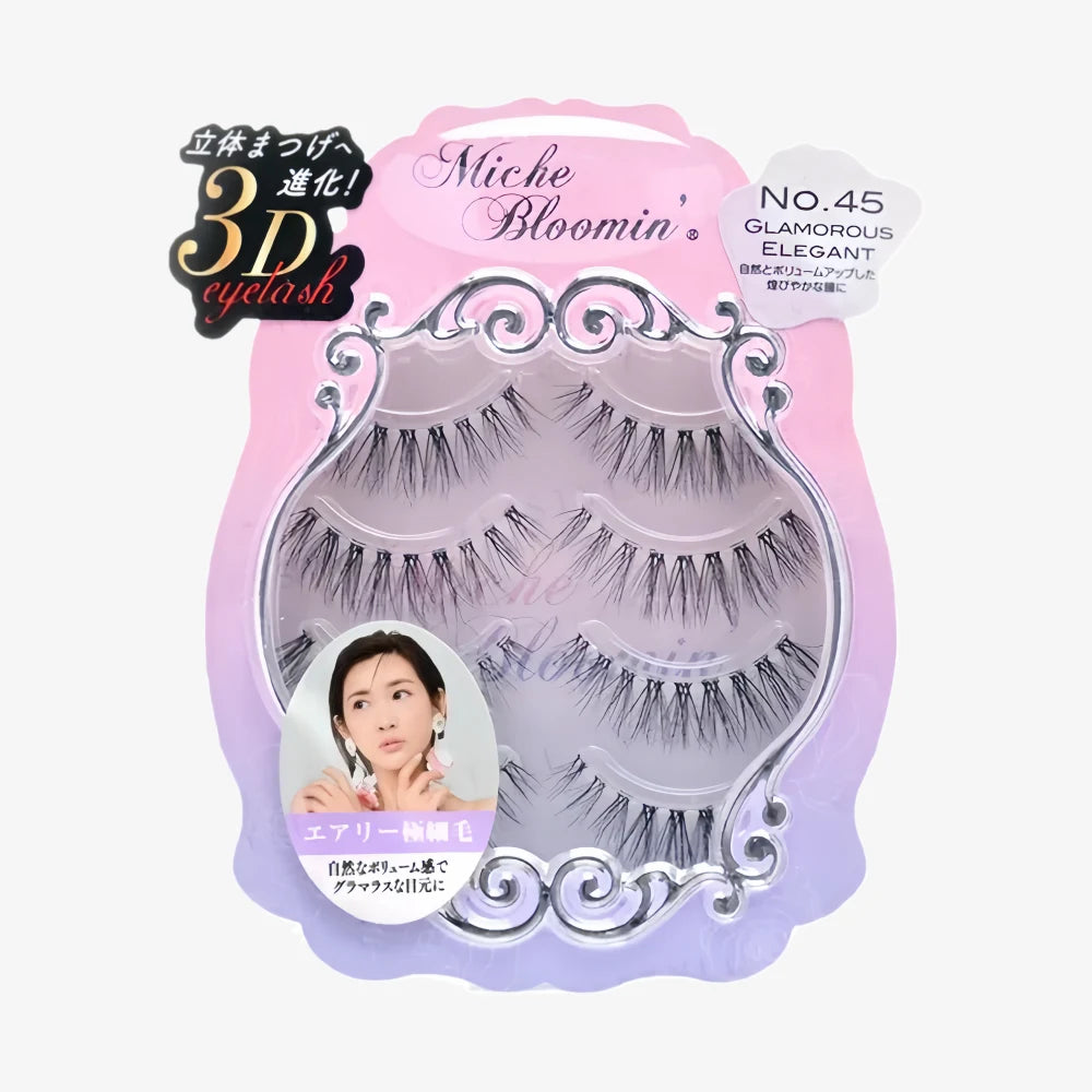 MICHE BLOOMIN False Eyelashes No.45 Glamorous Elegant (3D Renewal)