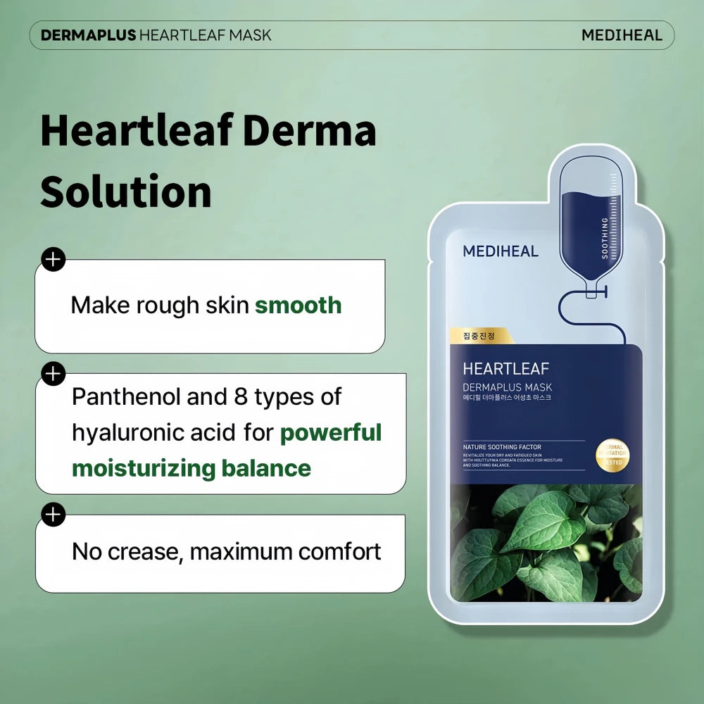 MEDIHEAL Dermaplus Heartleaf Mask 10pcs