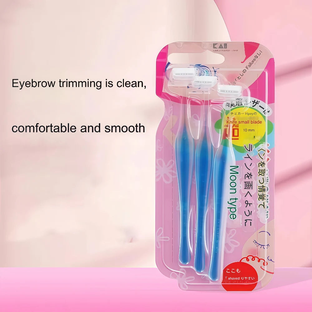 Rasoir à sourcils KAI type T, lot de 3