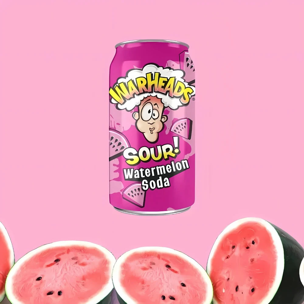 WARHEADS Sour Watermelon Soda 355ml